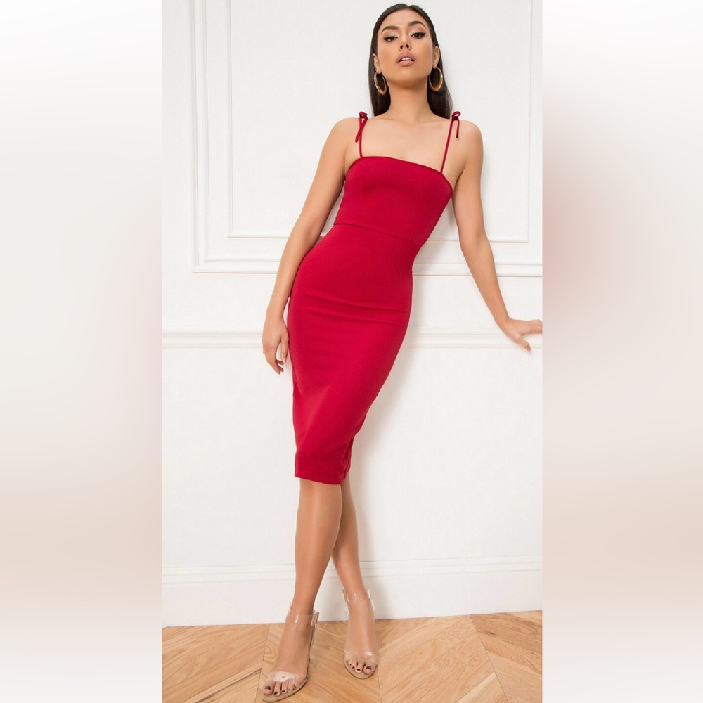 Superdown Red Midi Dress